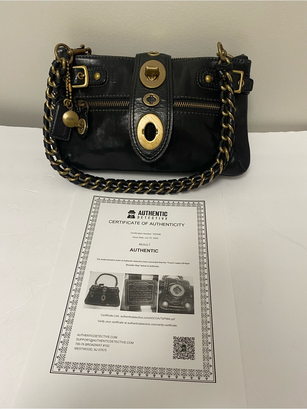 RARE VTG Coach 11622 Black Limited Edition 65th Anniv Legacy Bridget Purse Bag